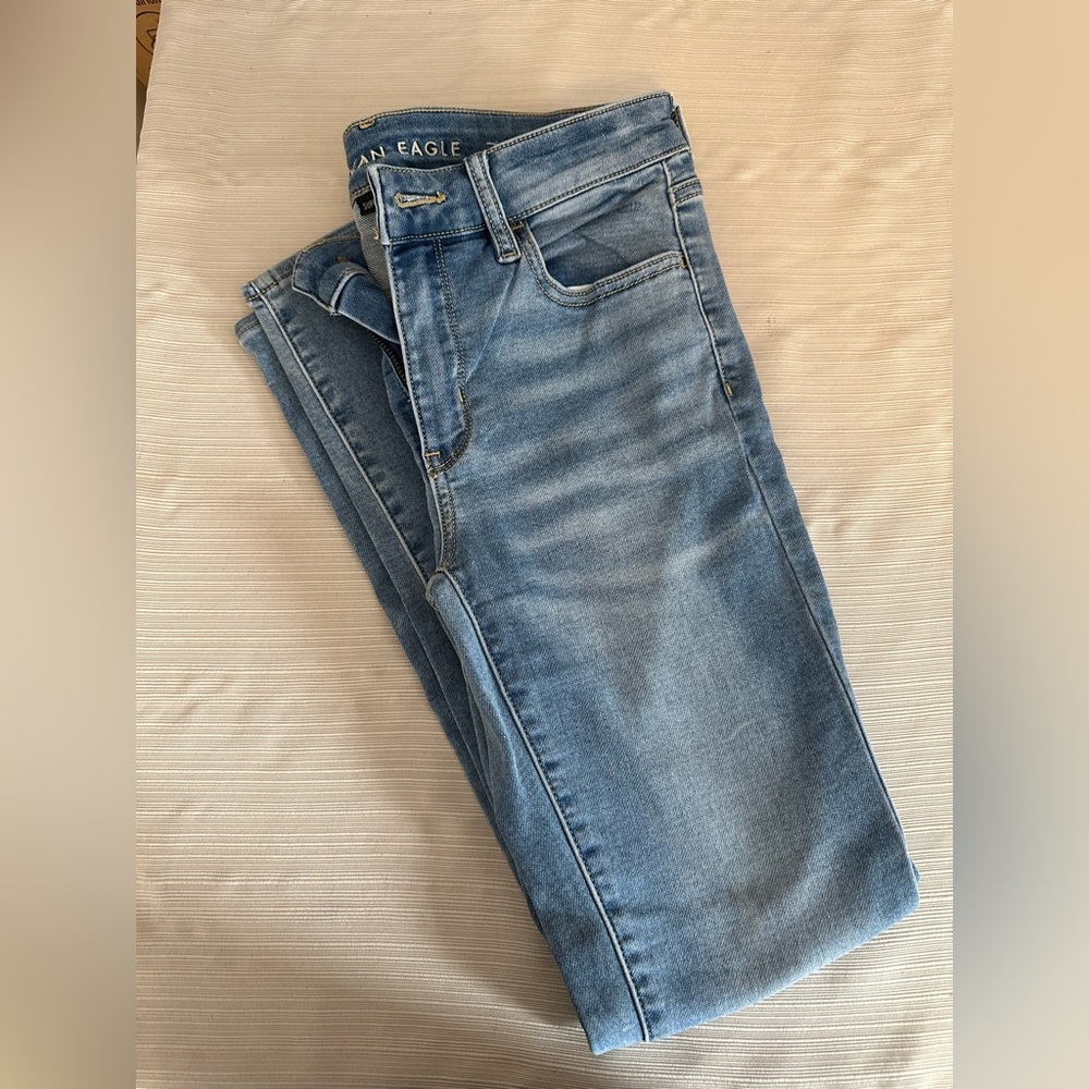 American Eagle Outfitters Light Blue Straight Jegging Jeans - Picture 6 of 6